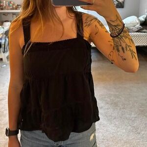 Isa & Ella Black Flowy Tank